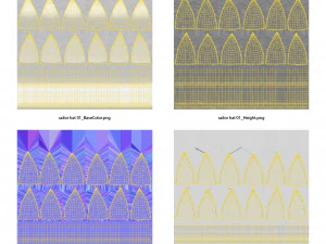 선원 모자 3D 모델