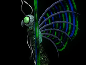 rob&ocirc; borboleta Baterfly Modelo 3D