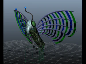 rob&ocirc; borboleta Baterfly Modelo 3D