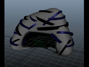 insect nest centripedes mecha-burrow 3D Model