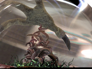 bird earthworm snow globe 3D 模型