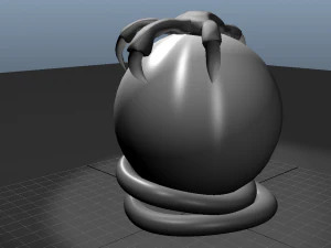 bird earthworm snow globe 3D Model