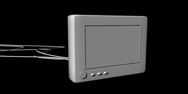 display monitor untextured 3D Model .c4d .max .obj .3ds .fbx .stl .blend 