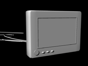 display monitor untextured 3D Model