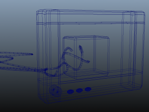 display monitor untextured 3D Model