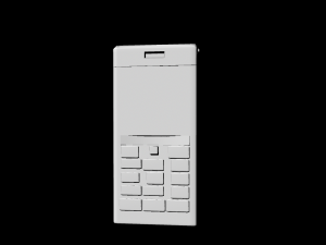 keypad mobile phone untextured 3D Model