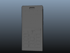 keypad mobile phone untextured 3D Model