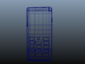 keypad mobile phone untextured 3D Model