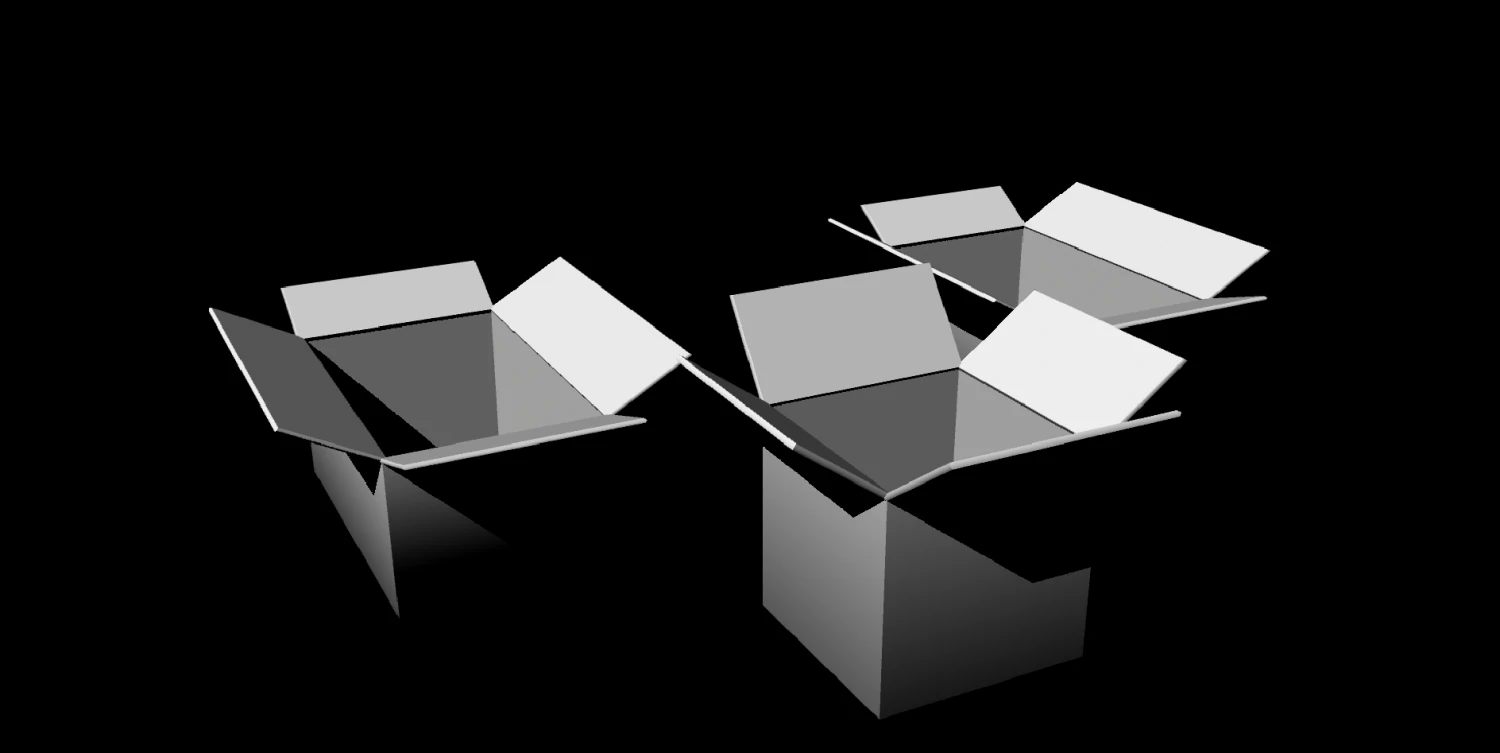cardboard boxes untextured 3D Model .c4d .max .obj .3ds .fbx .stl .blend 