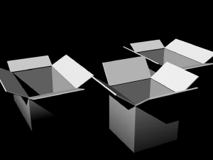cardboard boxes untextured 3D Model