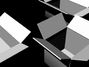 cardboard boxes untextured 3D Model