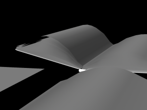 open book paper pieces untextured 3D मॉडल