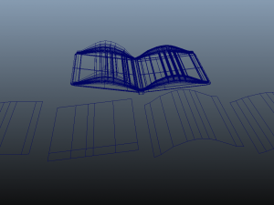 open book paper pieces untextured 3D मॉडल