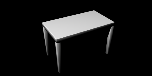 simple table untextured 3D Model .c4d .max .obj .3ds .fbx .stl .blend 
