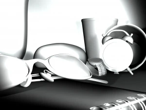 room desk still life scene - hipnc file 3D Model