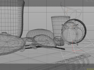 room desk still life scene - hipnc file Model 3D