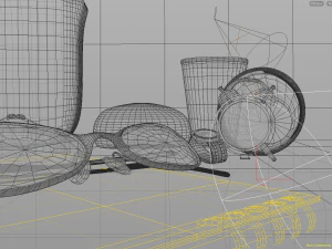 room desk still life scene - hipnc file 3D Model