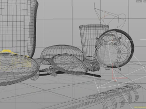 room desk still life scene - hipnc file 3D Model