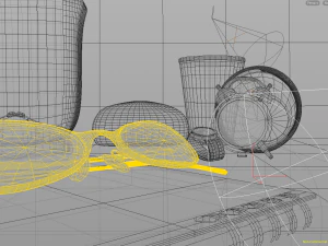 room desk still life scene - hipnc file 3D Model