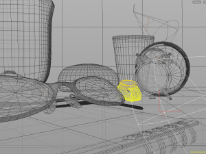 room desk still life scene - hipnc file Model 3D