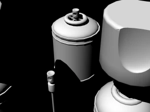spray cans untextured 3D Model