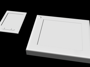sci-fi tablet projector gadgets untextured Modello 3D