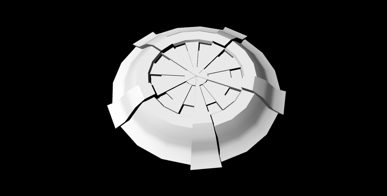 escudo de ciencia ficci&oacute;n sin textura Modelo 3D .c4d .max .obj .3ds .fbx .stl .blend 