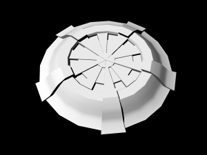 sci-fi shield untextured 3D-Modell