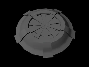 escudo de ciencia ficci&oacute;n sin textura Modelo 3D