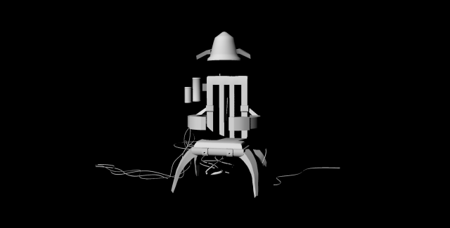 sci-fi futuristic chair untextured 3D 模型 .c4d .max .obj .3ds .fbx .stl .blend