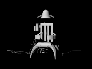 sci-fi futuristic chair untextured 3D मॉडल