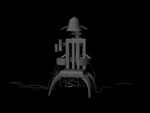 sci-fi futuristic chair untextured 3D 模型