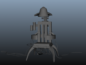 sci-fi futuristic chair untextured 3D 模型