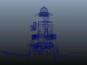 sci-fi futuristic chair untextured 3D 模型