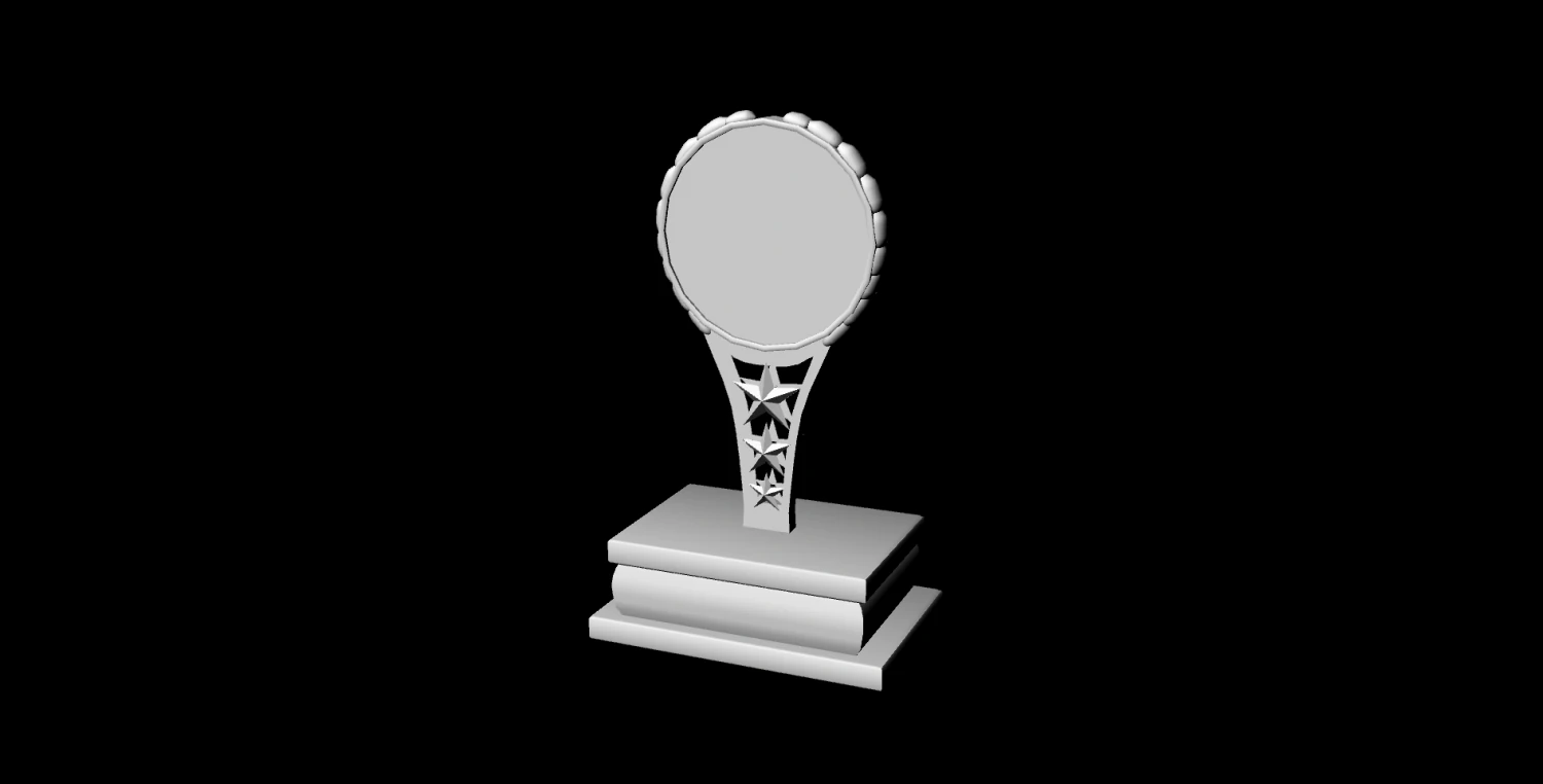art trophy untextured 3D Model .c4d .max .obj .3ds .fbx .stl .blend