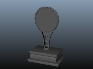 art trophy untextured Model 3D