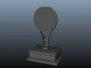 art trophy untextured 3D Model