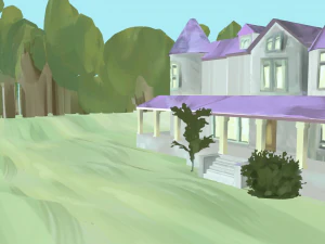 painted mansion environment exterior 3D Model