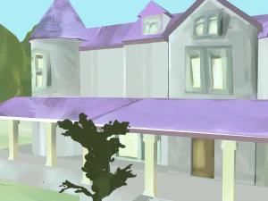 painted mansion environment exterior 3D Model