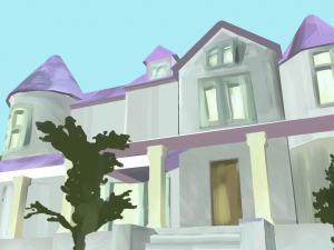 painted mansion environment exterior Modèle 3D