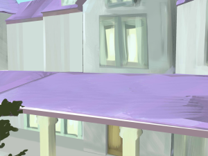 painted mansion environment exterior Modèle 3D