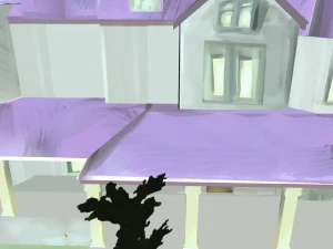 painted mansion environment exterior 3D Model