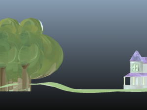 painted mansion environment exterior Modèle 3D