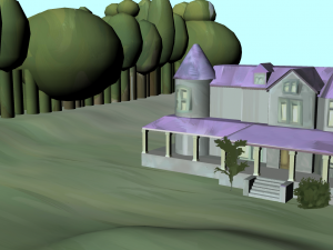 painted mansion environment exterior Modèle 3D