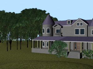 realistic mansion environment exterior 3D मॉडल