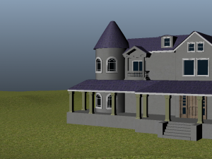 realistic mansion environment exterior 3D मॉडल