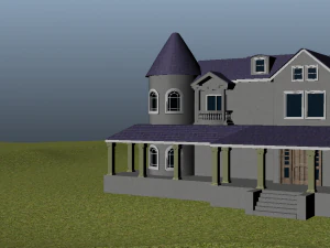 realistic mansion environment exterior 3D Model