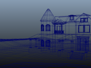 realistic mansion environment exterior 3D मॉडल