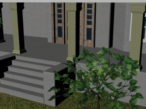realistic mansion environment exterior 3D मॉडल
