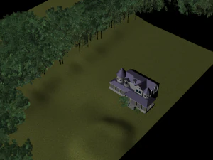 realistic mansion environment exterior 3D Model